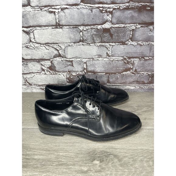 Doucal’s Handmade Black Leather Lace Derby Oxfords Dress Shoes Men Sz 40EU/7M US main image 16